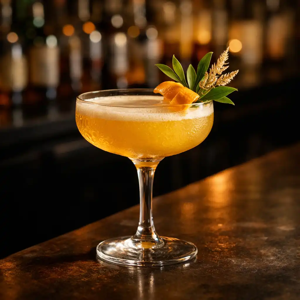 Signature cocktail at Golden Marquee
